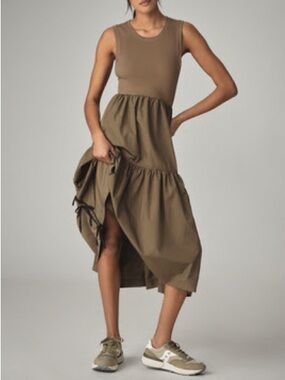 Anthropologie Daily Practice Bowline Tiered Midi Dress | XL Petite | EUC